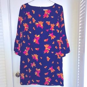 Julie Brown NYC navy dress, 100% silk, sz 12, NWT